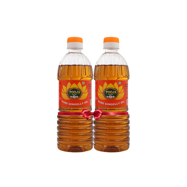 Pooja Brand pure Gingelly Oil 500 ml - 2 pack